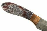Knife With Lace Agate Inlays - Handcrafted In Utah #327620-3